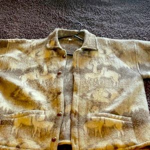 Hand Made Ecuadorian Sweater Coat-Llama design